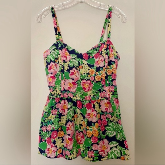 {Lilly Pulitzer} Gardenia peplum top in Getaway Garden. - Picture 4 of 7